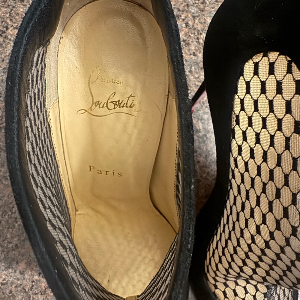 Christian Louboutin Black Mesh Ankle booties (fits like us 7) - Picture 3 of 5